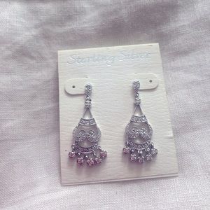 Silver dangle earrings